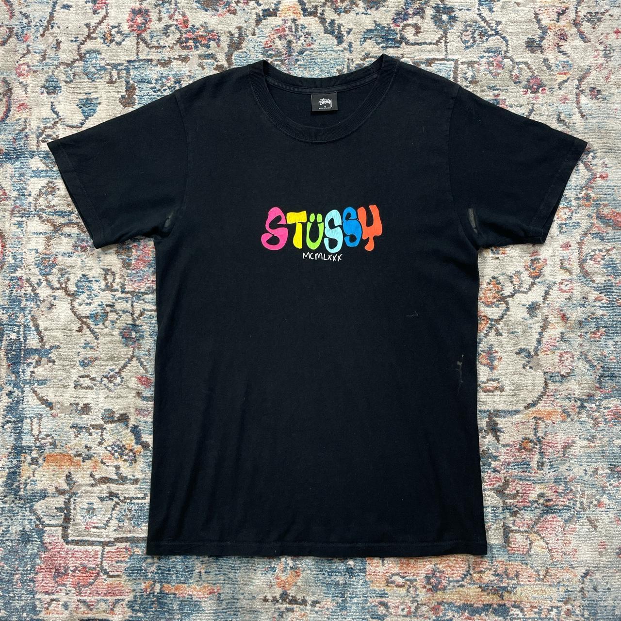 Stussy Black Spellout Graphic T-Shirt