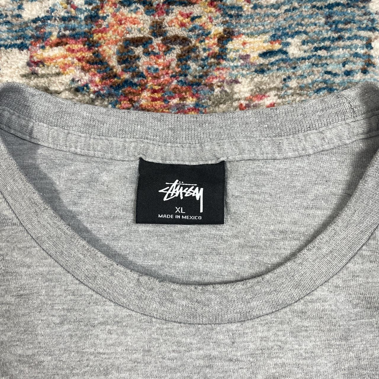 Vintage Stussy Grey Spellout T-Shirt