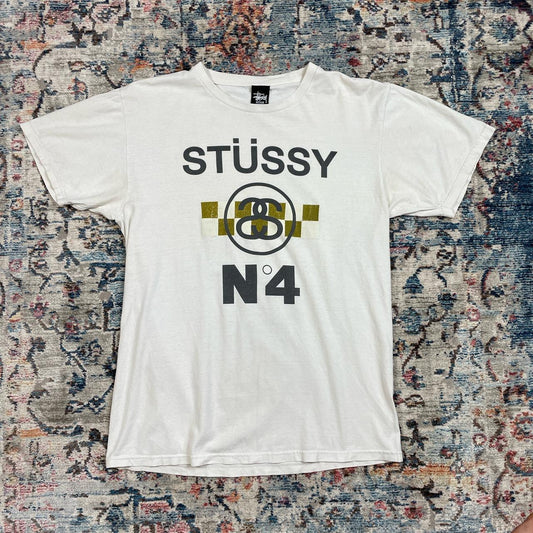 Vintage Stussy White Spellout T-Shirt