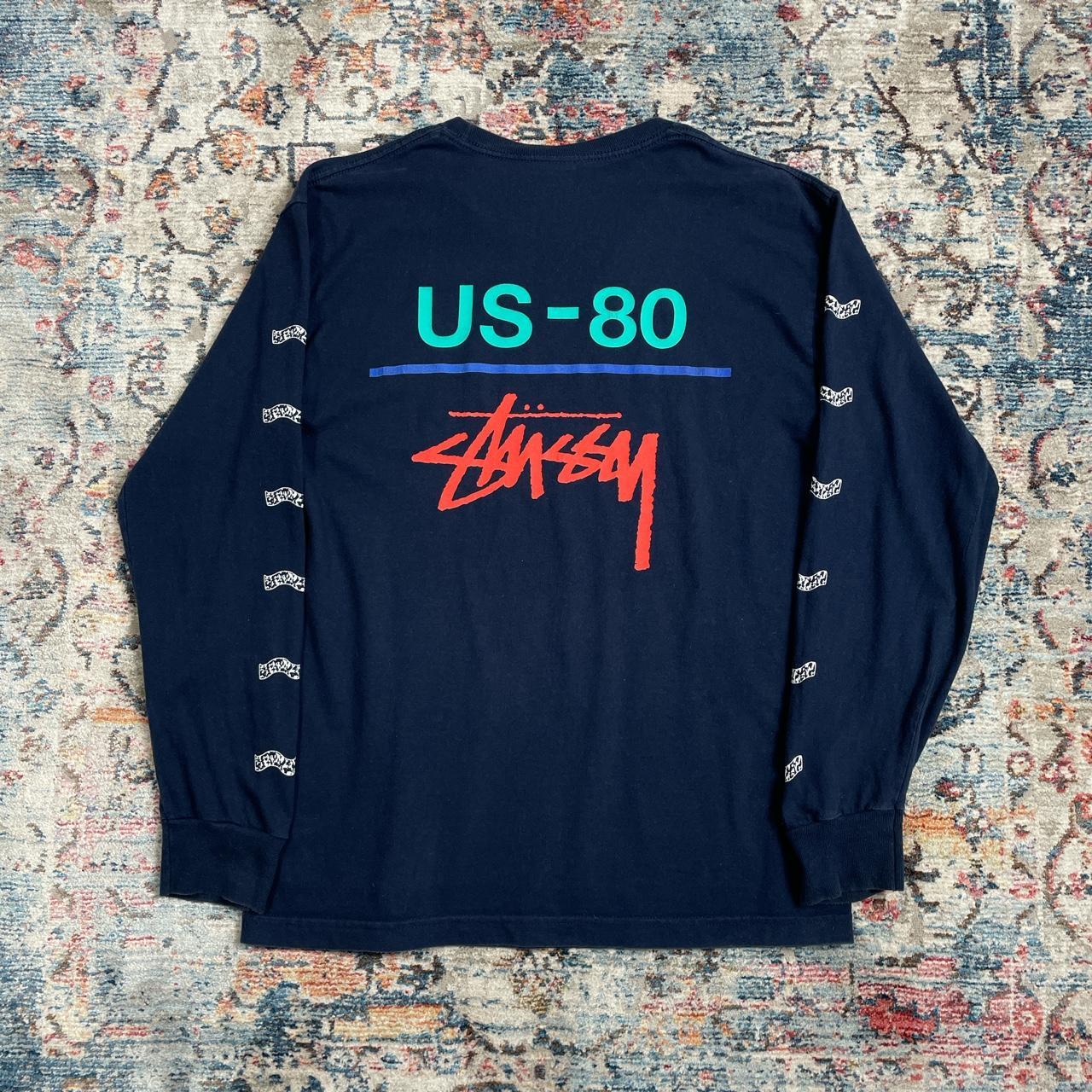 Stussy Navy Blue Spellout Print Tee
