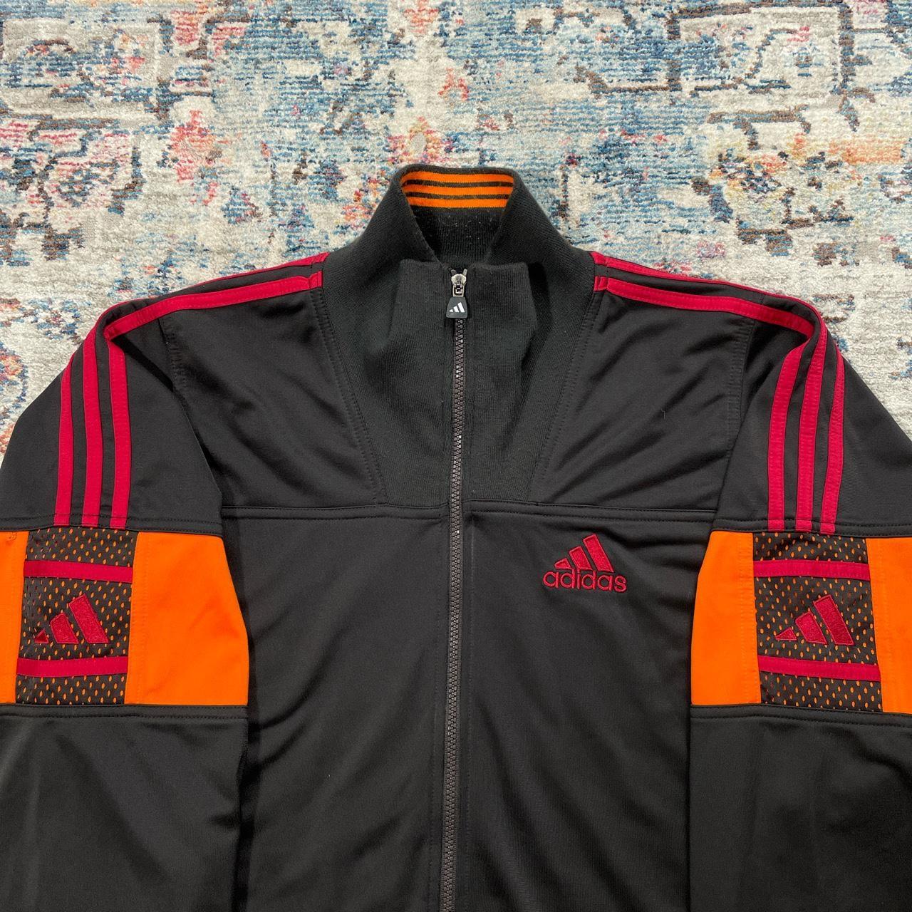 Vintage Adidas Black and Orange Jacket
