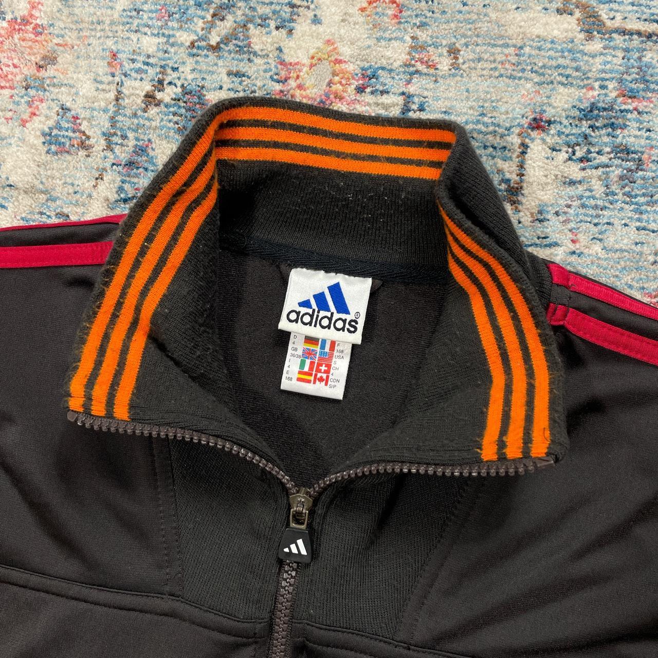 Vintage Adidas Black and Orange Jacket