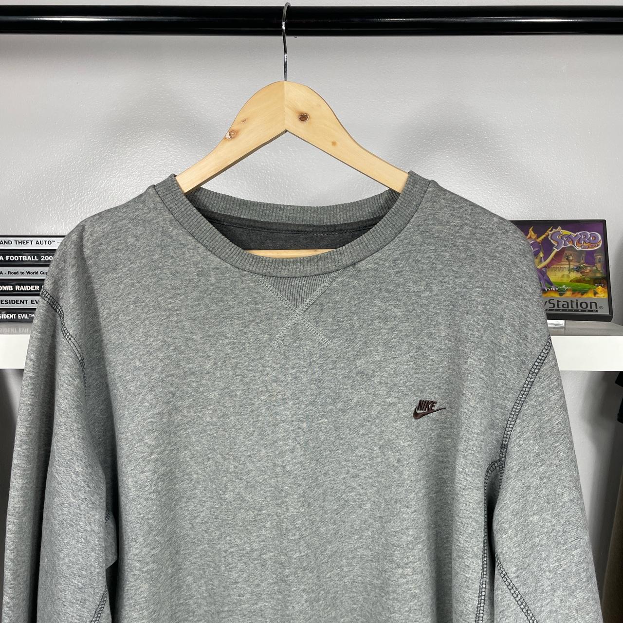 Vintage Nike Grey Swoosh Crew Neck Sweatshirt