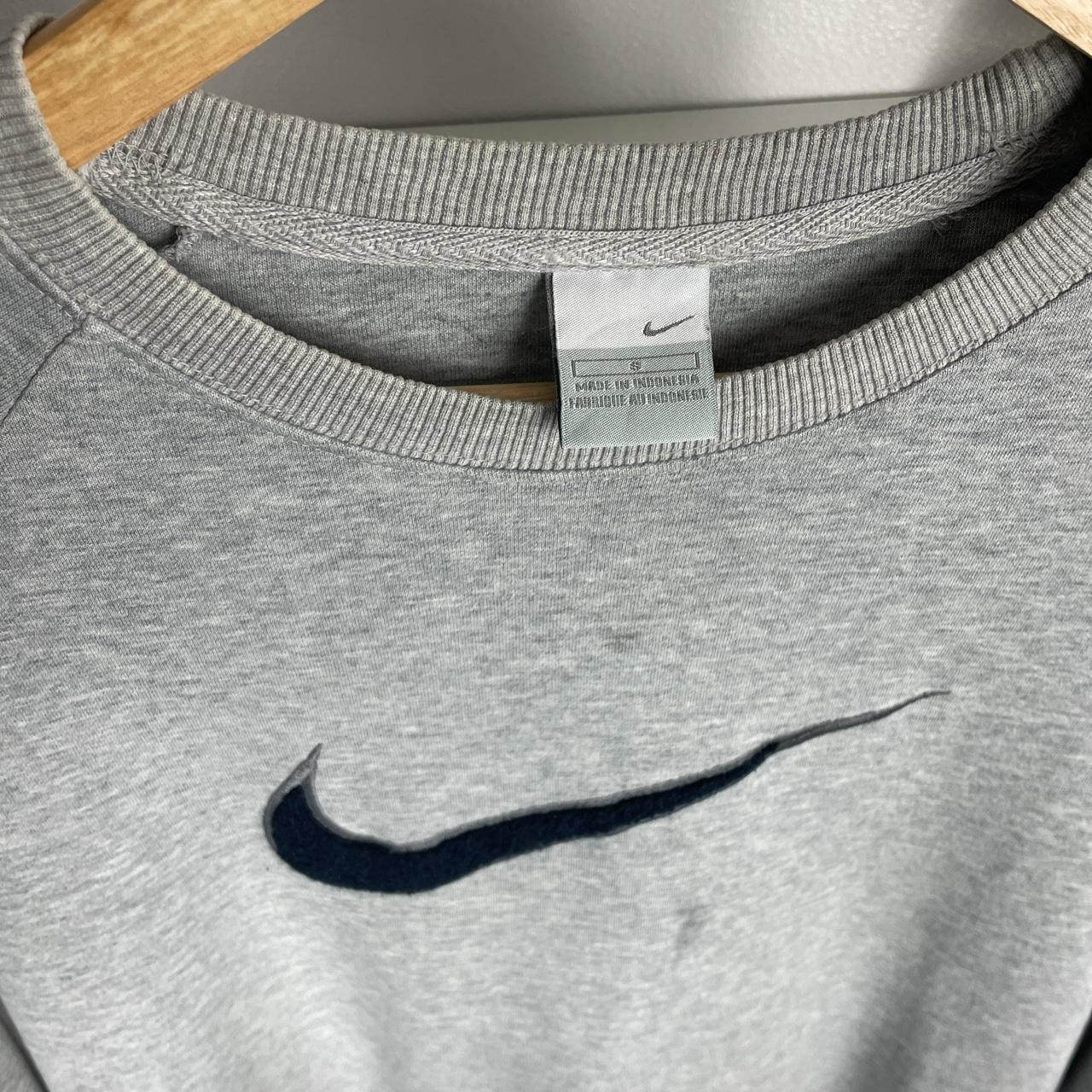 Vintage Nike Grey Embroidered Swoosh Sweatshirt