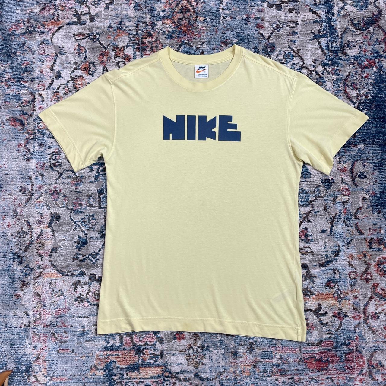 Vintage Nike Yellow Spellout Print Tee