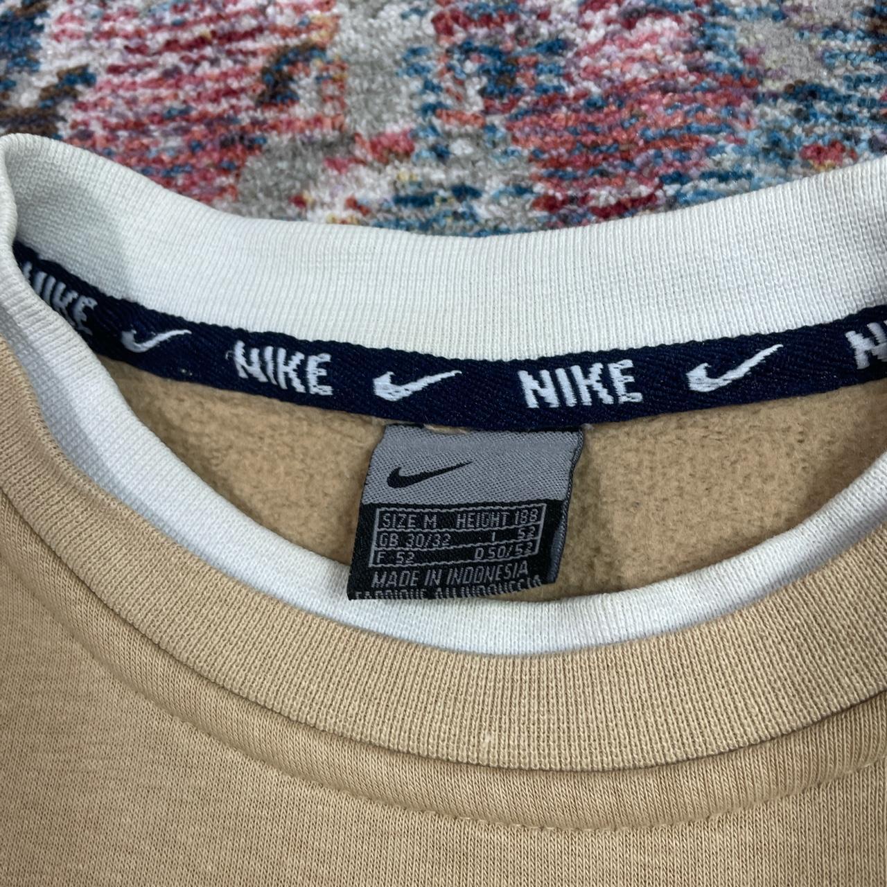 Vintage Nike Spellout Beige and Brown Sweatshirt