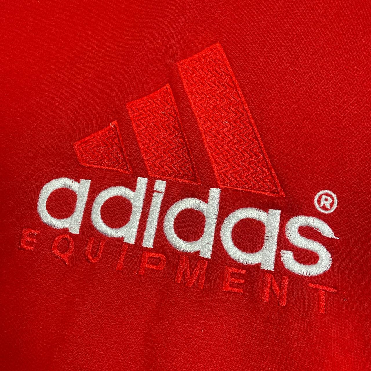 Vintage Adidas Equipment Embroidered Red Sweatshirt