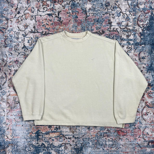 Vintage Nike Beige Swoosh Sweatshirt