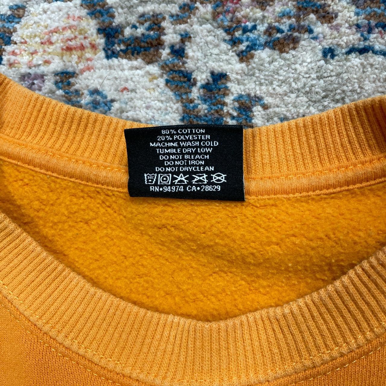 Stussy Orange Spellout Sweatshirt