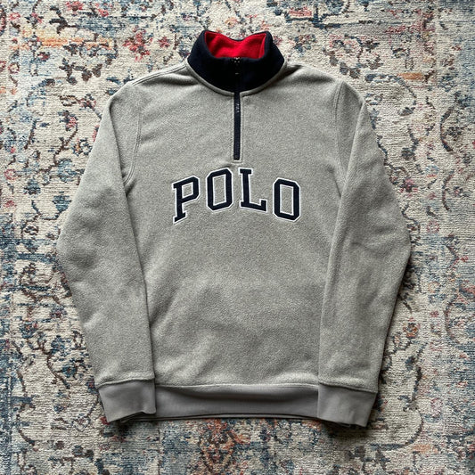 Vintage Polo Ralph Lauren Grey Spell Out Fleece