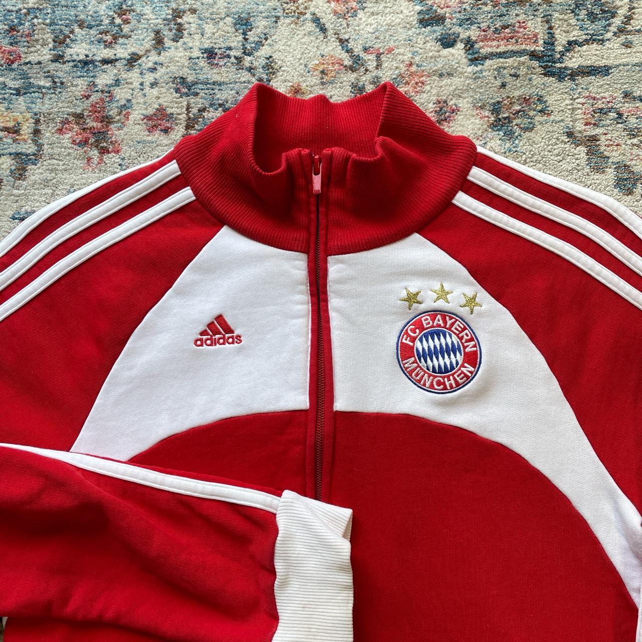 Vintage Adidas Bayern Munich Red and White Jacket