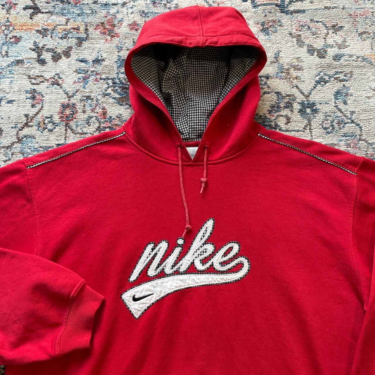 Vintage Nike Red Spell Out Hoodie