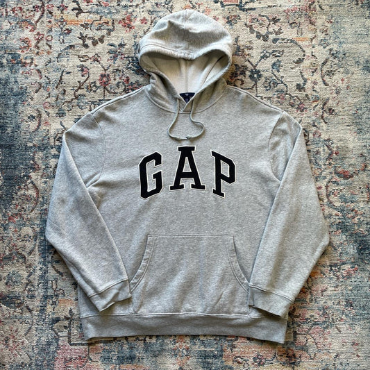 Vintage Gap Grey Spell Out Hoodie