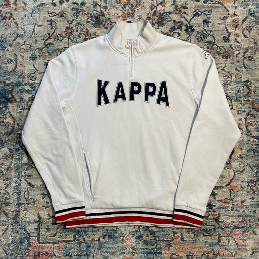 Vintage Kappa White 1/4 Zip Sweatshirt