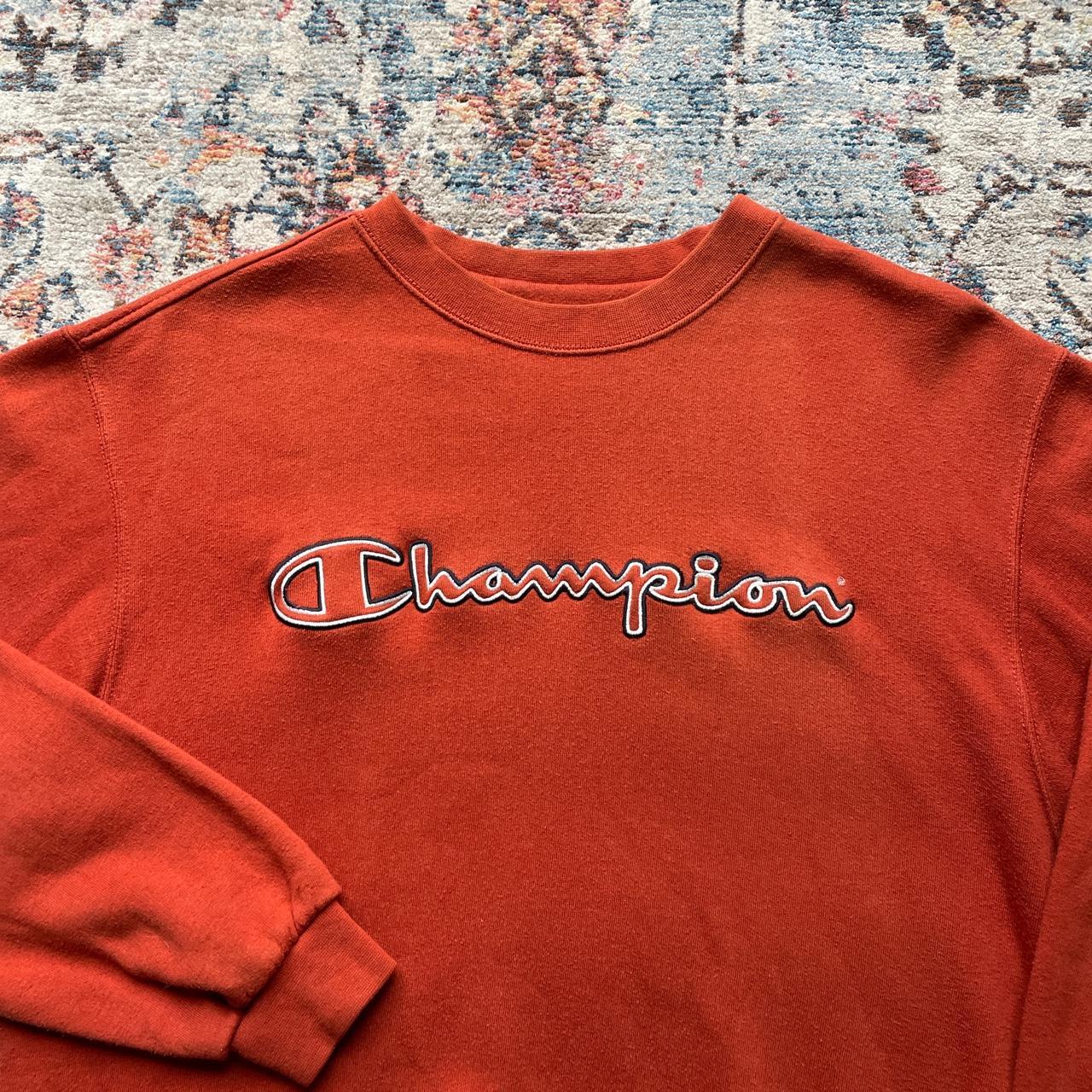Vintage Champion Orange Spell Out Sweatshirt