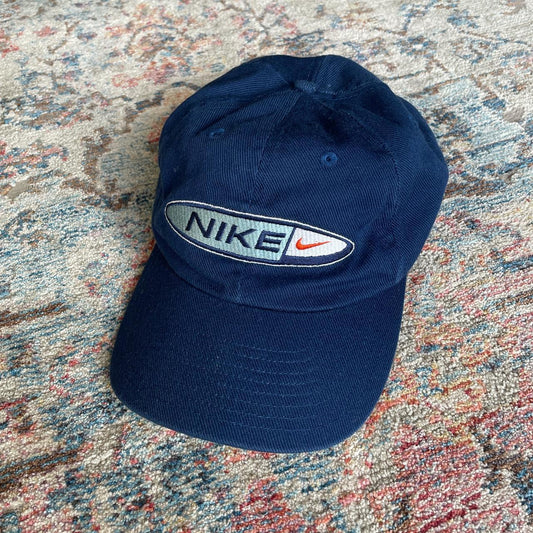 Vintage Nike Navy Blue Spell Out Cap
