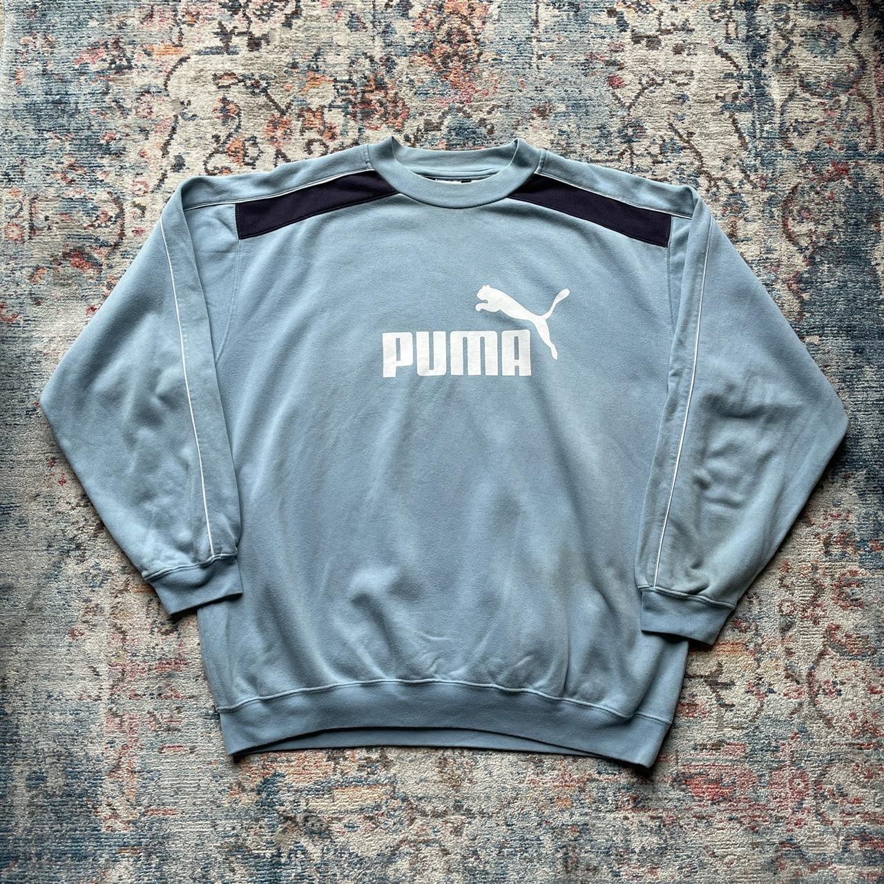 Vintage Puma Blue Spell Out Sweatshirt