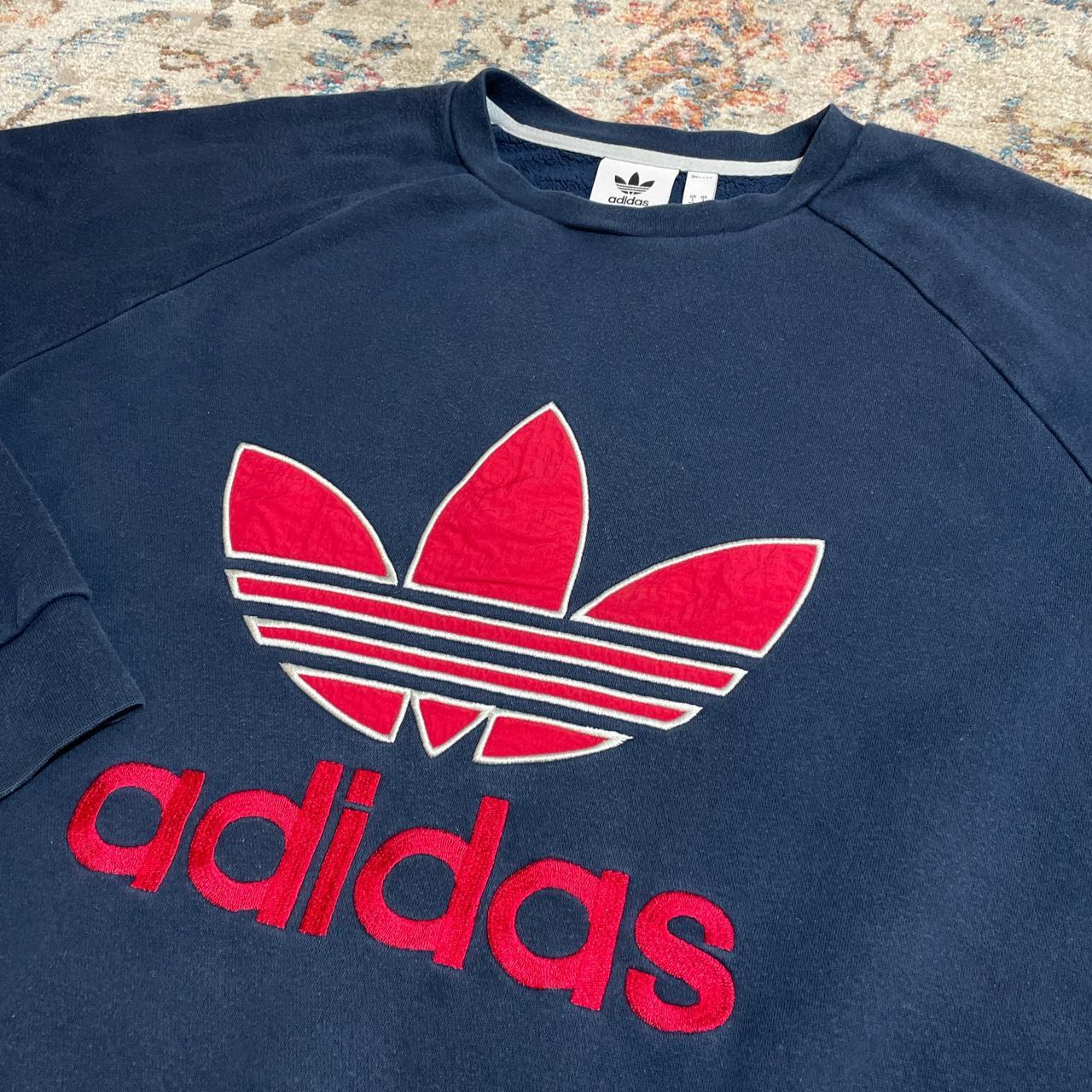 Vintage Adidas Navy Spell Out Sweatshirt