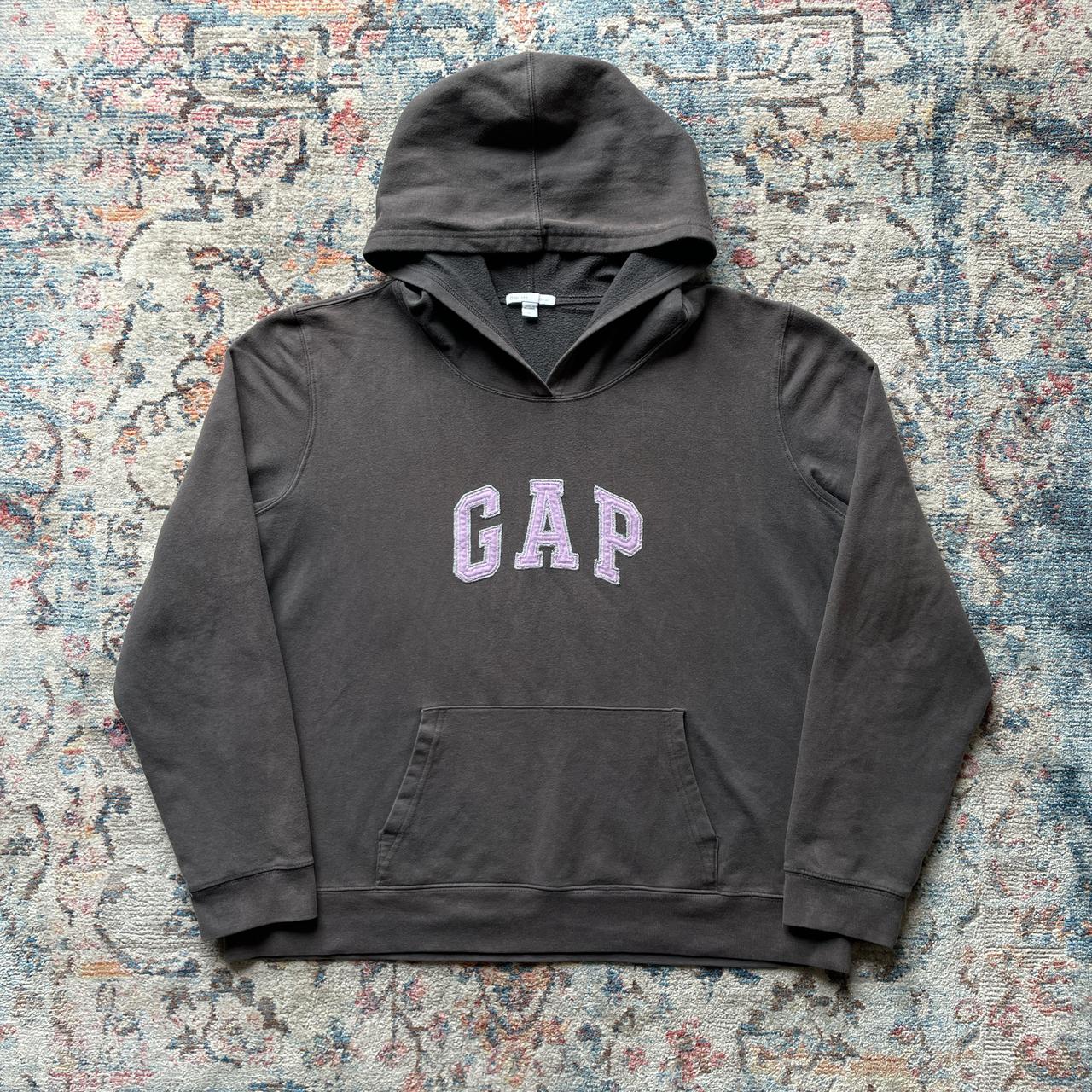 Vintage GAP Brown Spell Out Hoodie