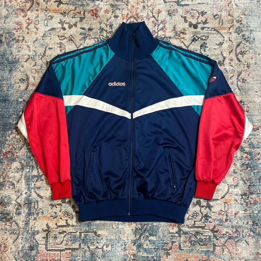 Vintage Adidas Blue and Red Jacket