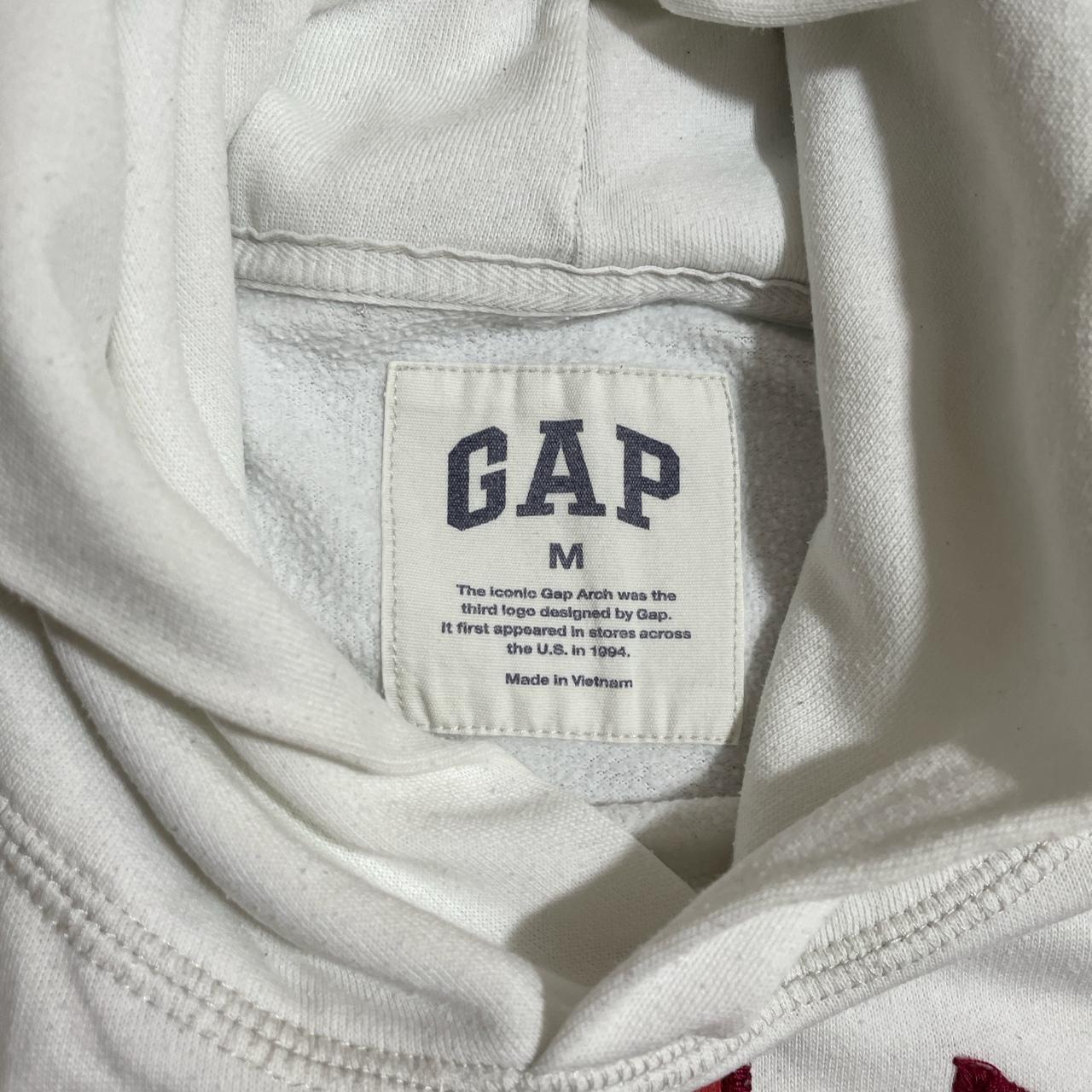 Gap White Spell Out Hoodie