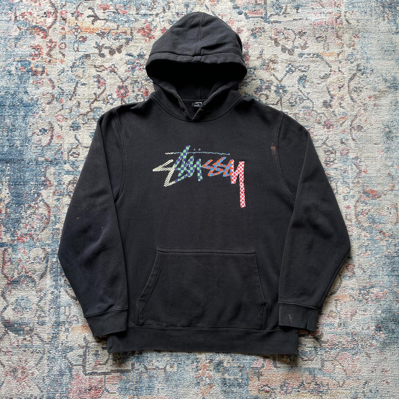 Stussy Black Spell Out Hoodie