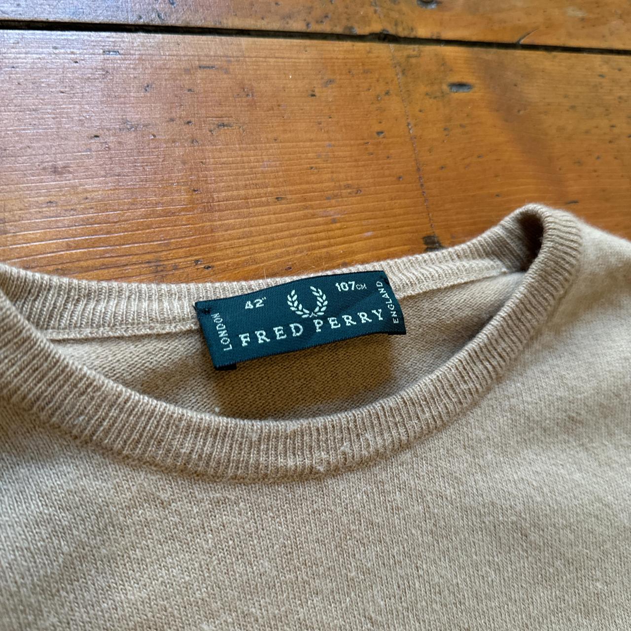 Vintage Fred Perry Cream Knitted Jumper