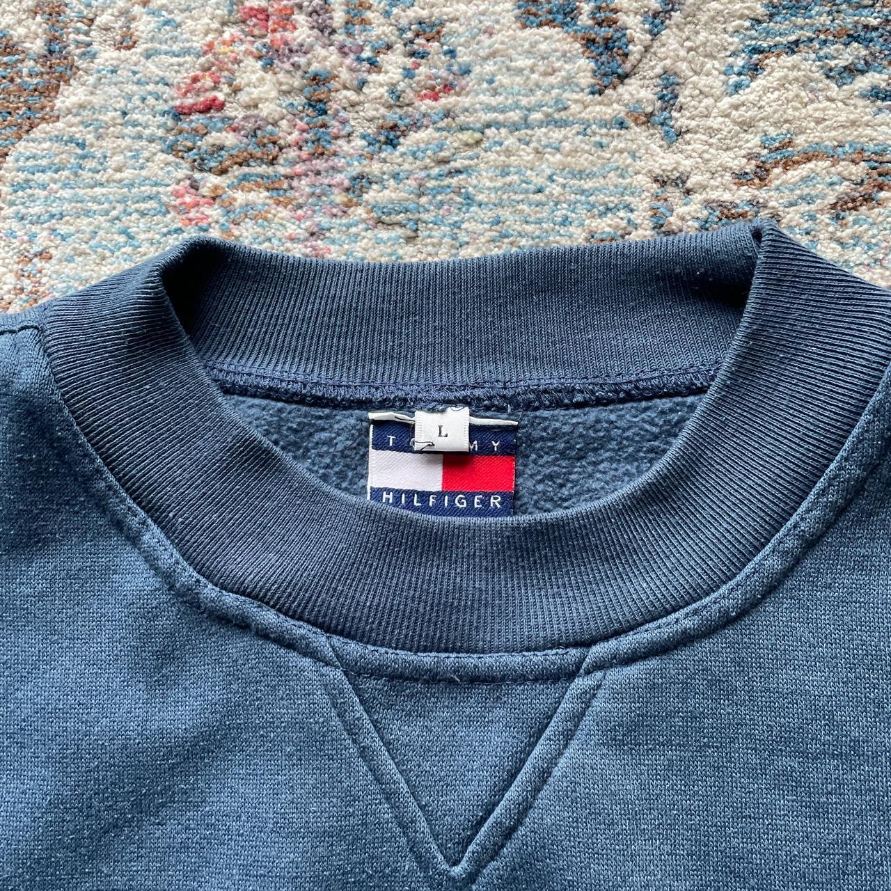 Vintage Tommy Hilfiger Blue Embroidered Sweatshirt
