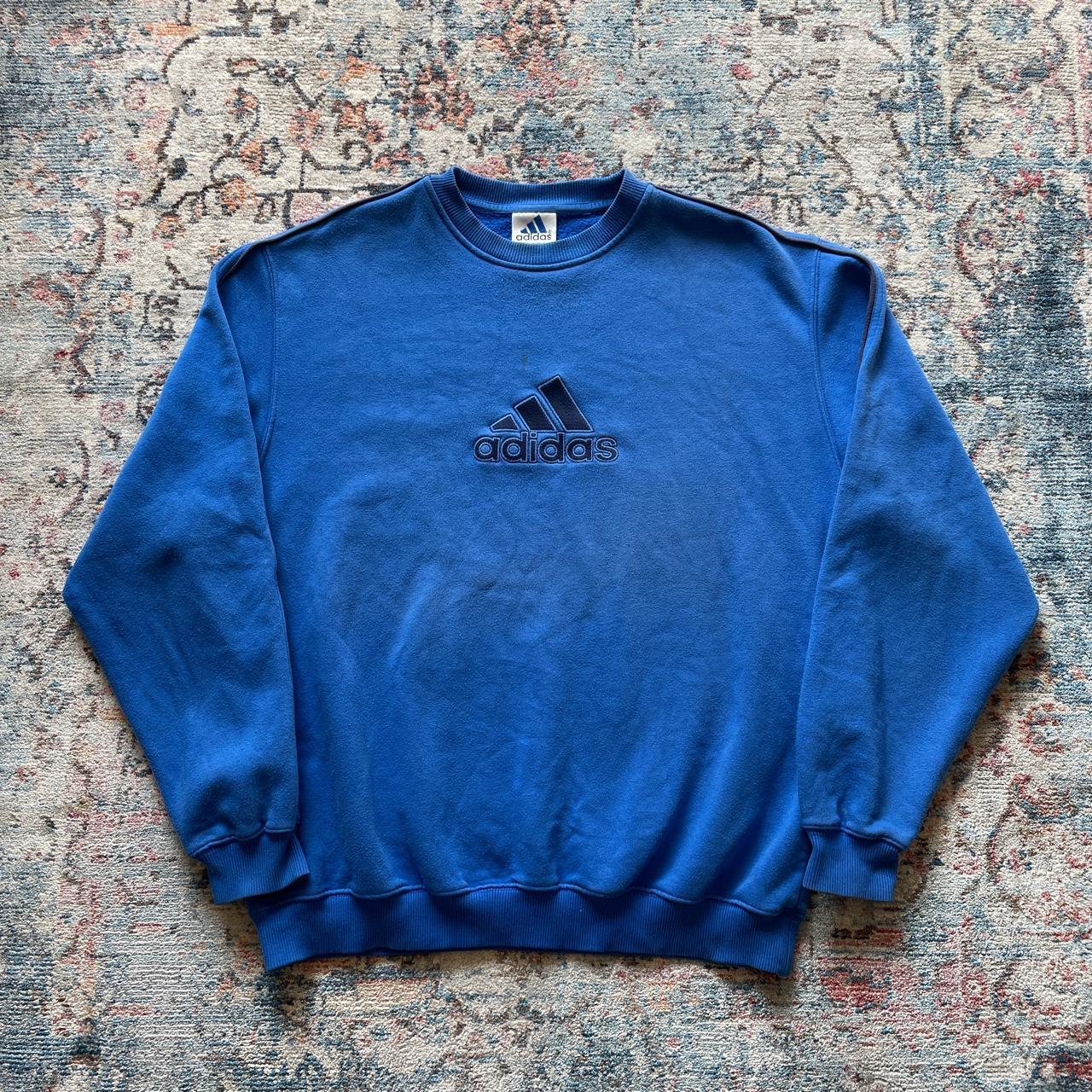 Vintage Adidas Blue Spell Out Sweatshirt