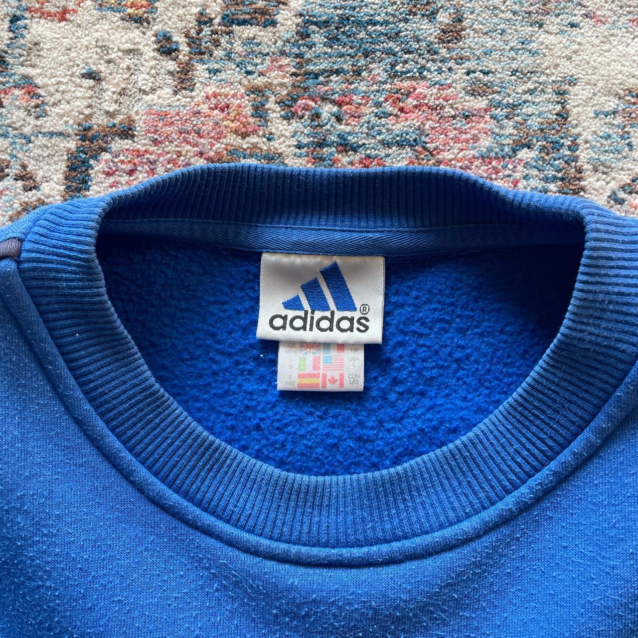 Vintage Adidas Blue Spell Out Sweatshirt