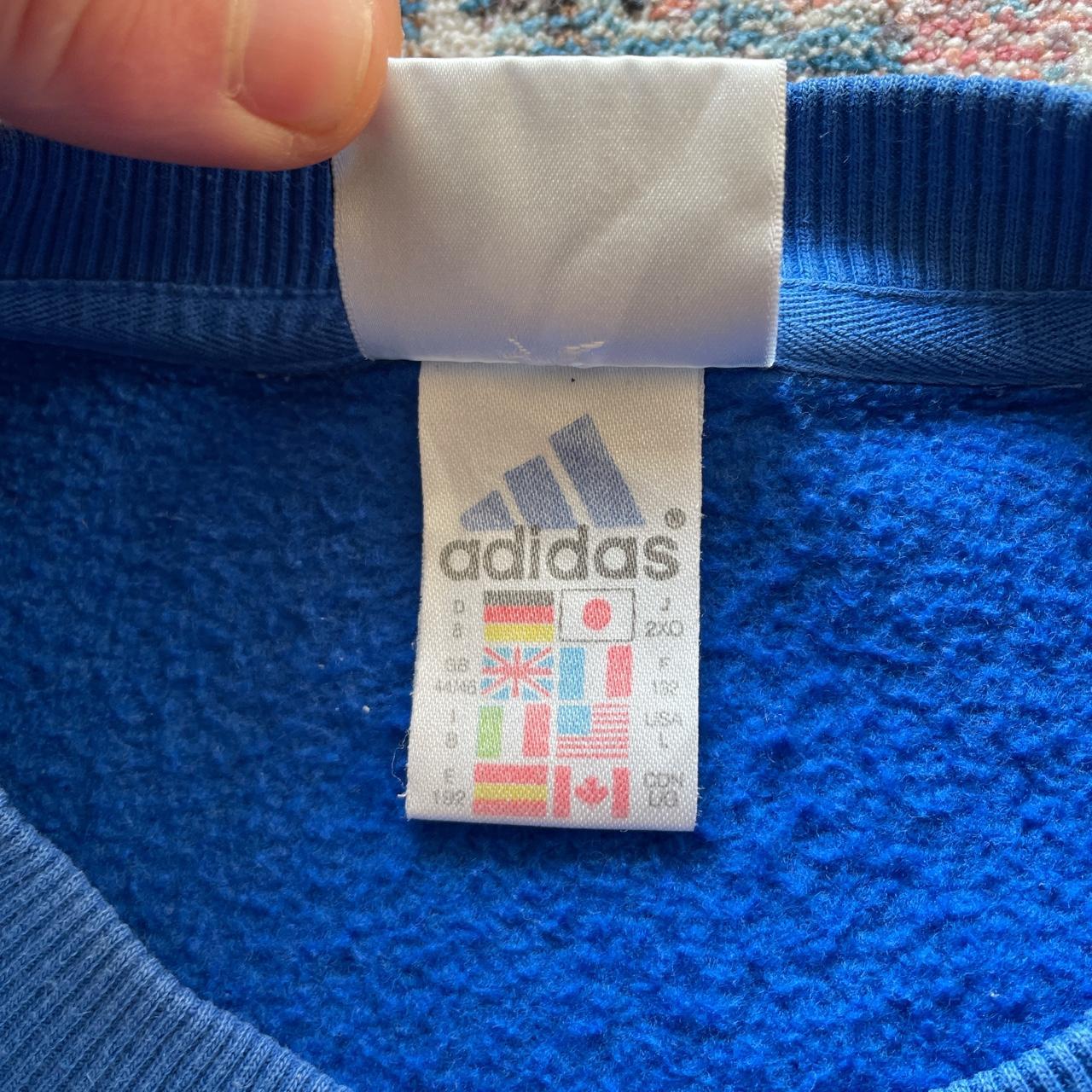 Vintage Adidas Blue Spell Out Sweatshirt