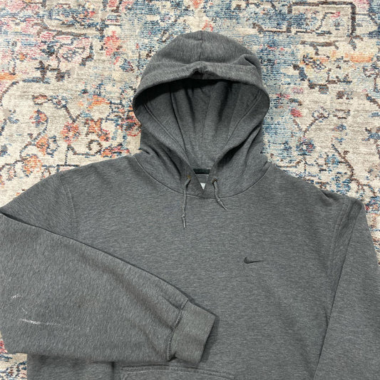 Nike Men's Grey and Black Hoodie