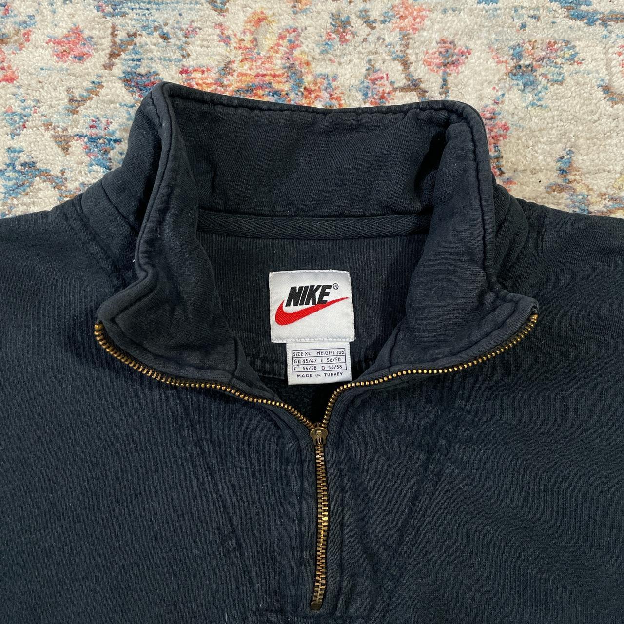 Vintage Nike Black 1/4 Zip Sweatshirt