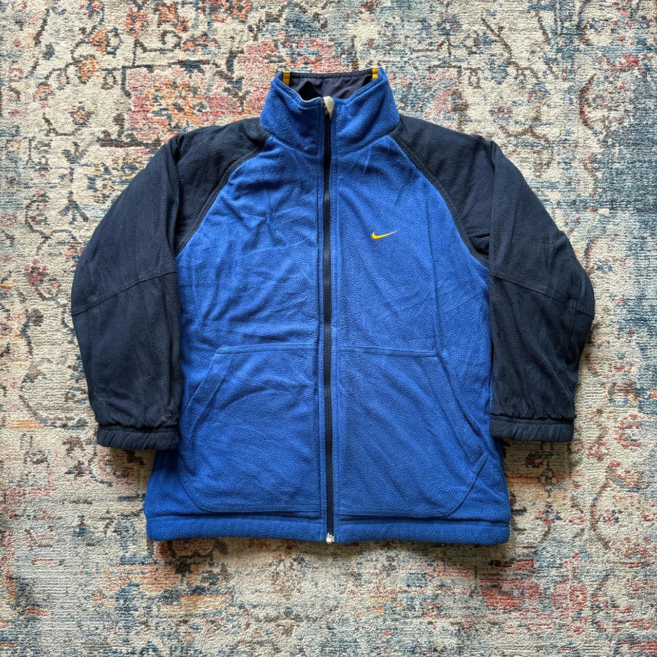 Vintage Nike Navy and Blue Reversible Jacket and Fleece