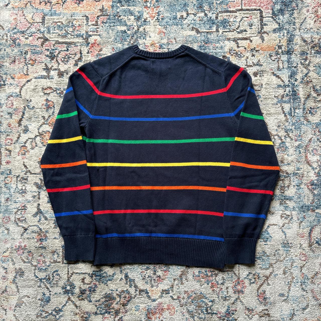 Vintage Ralph Lauren Navy Striped Knitted Jumper