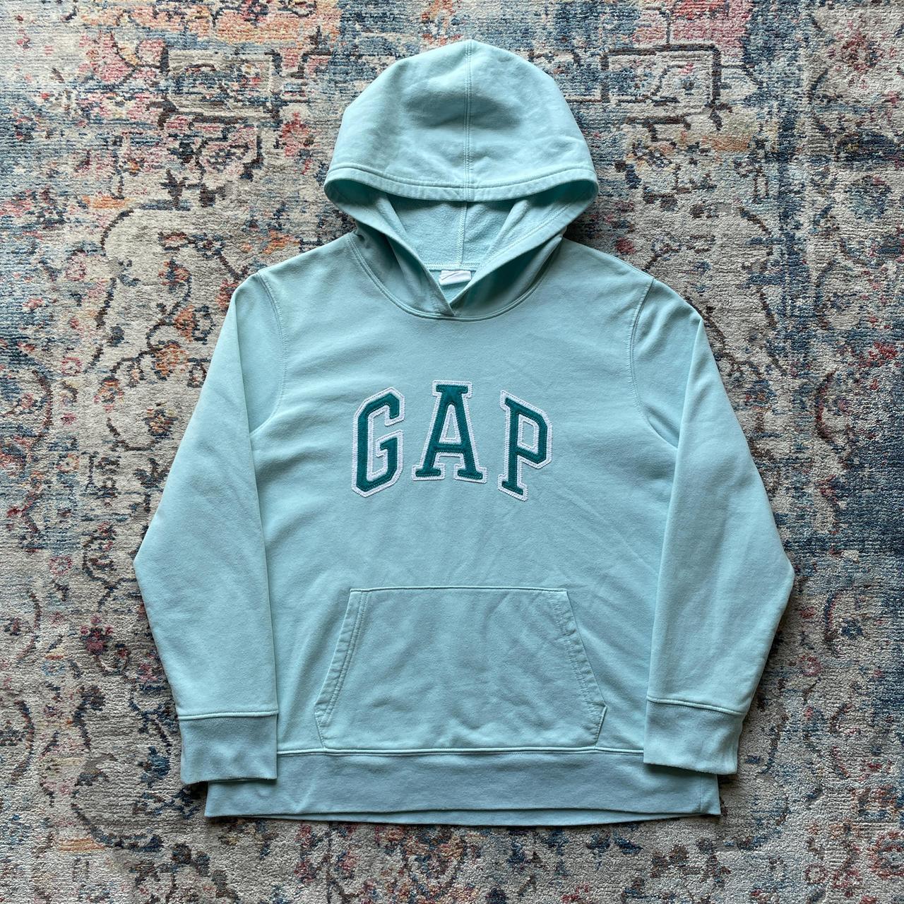 Vintage GAP Blue Spell Out Hoodie