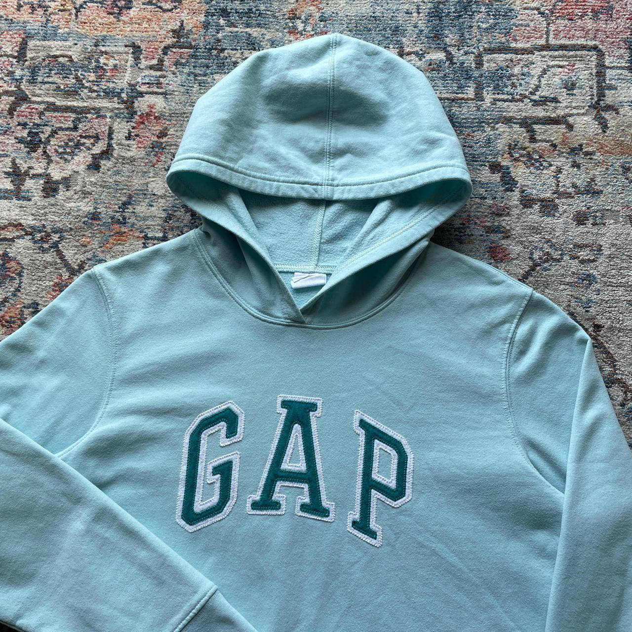 Vintage GAP Blue Spell Out Hoodie