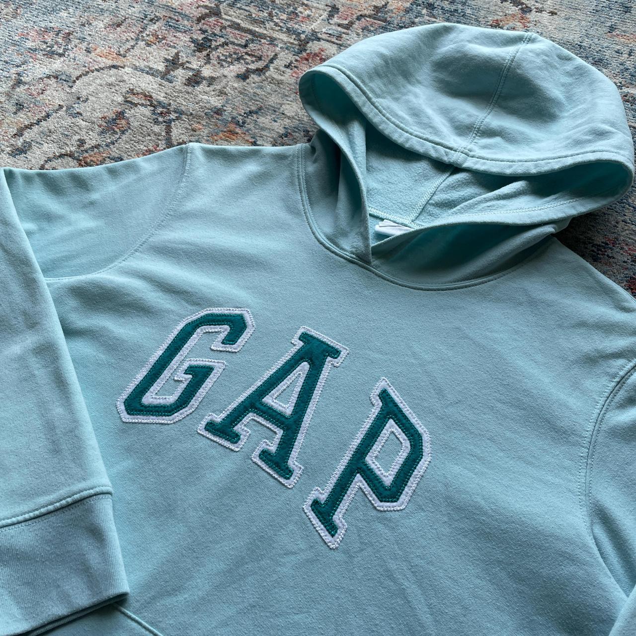 Vintage GAP Blue Spell Out Hoodie