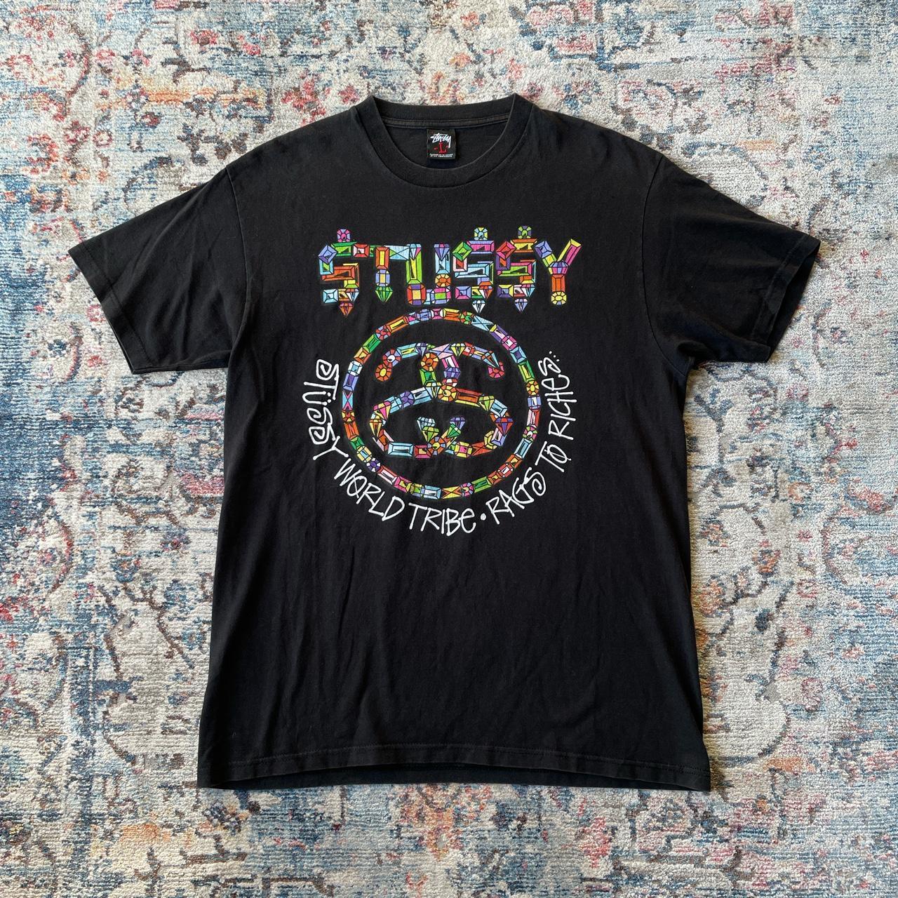 Vintage Stussy Black Spellout T-Shirt