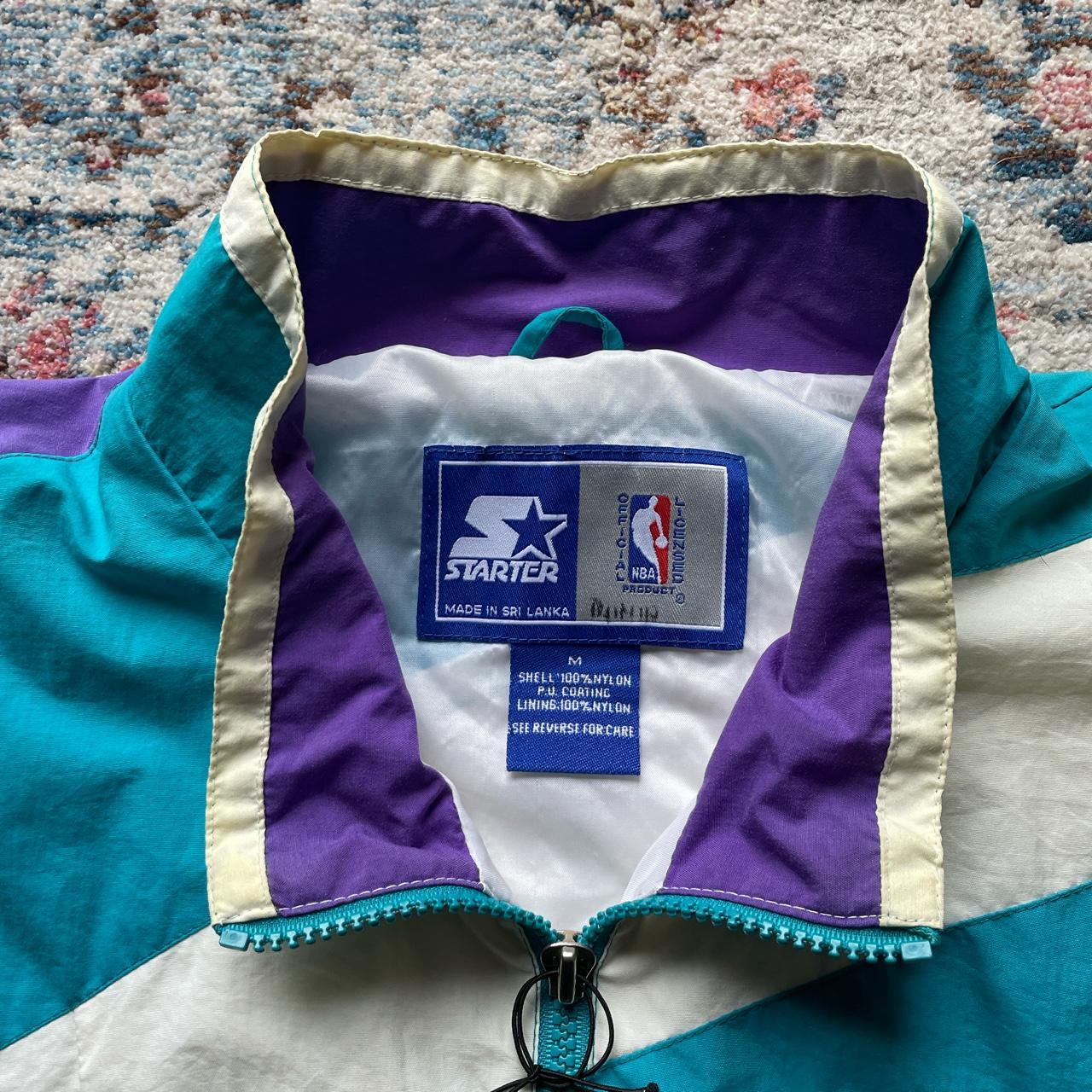 Vintage Stater Charlotte Hornets NBA Blue and Purple Jacket