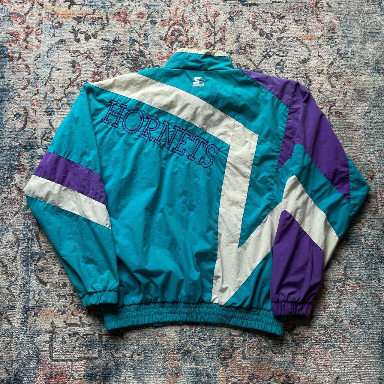 Vintage Stater Charlotte Hornets NBA Blue and Purple Jacket