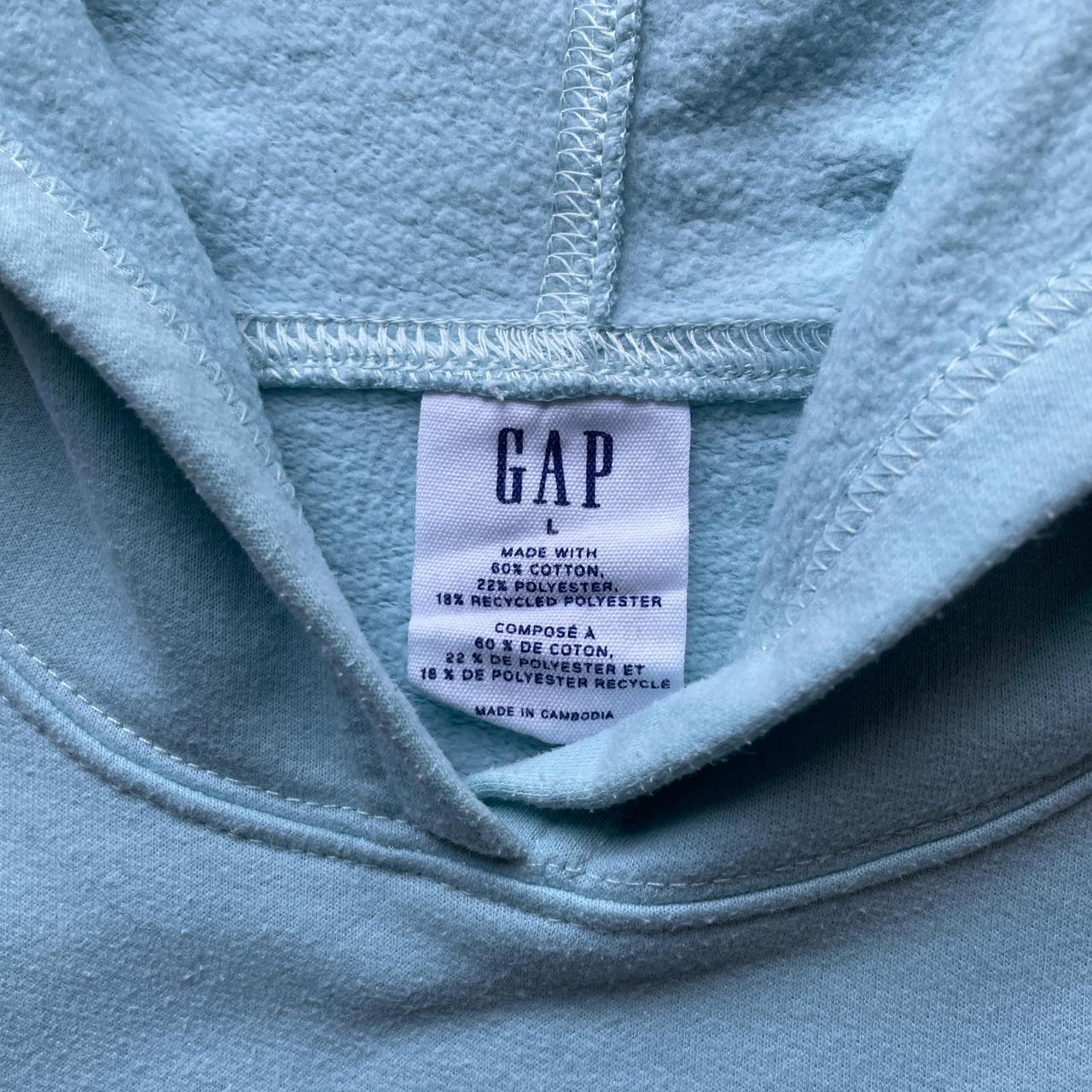 Vintage GAP Blue Spell Out Hoodie