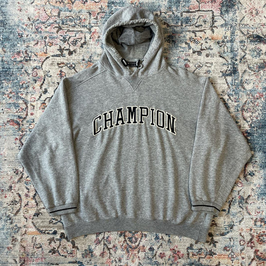 Vintage Champion Grey Spellout Hoodie