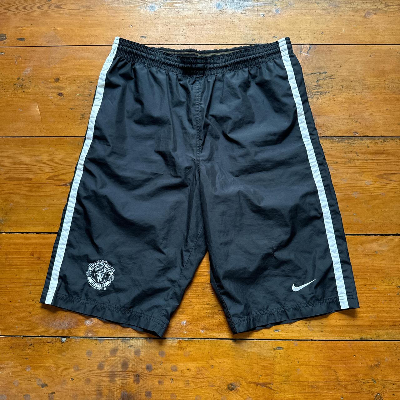 Vintage Manchester United Black Football Shorts