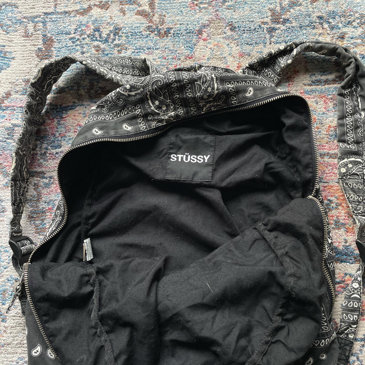 Vintage Stussy Black and White Backpack