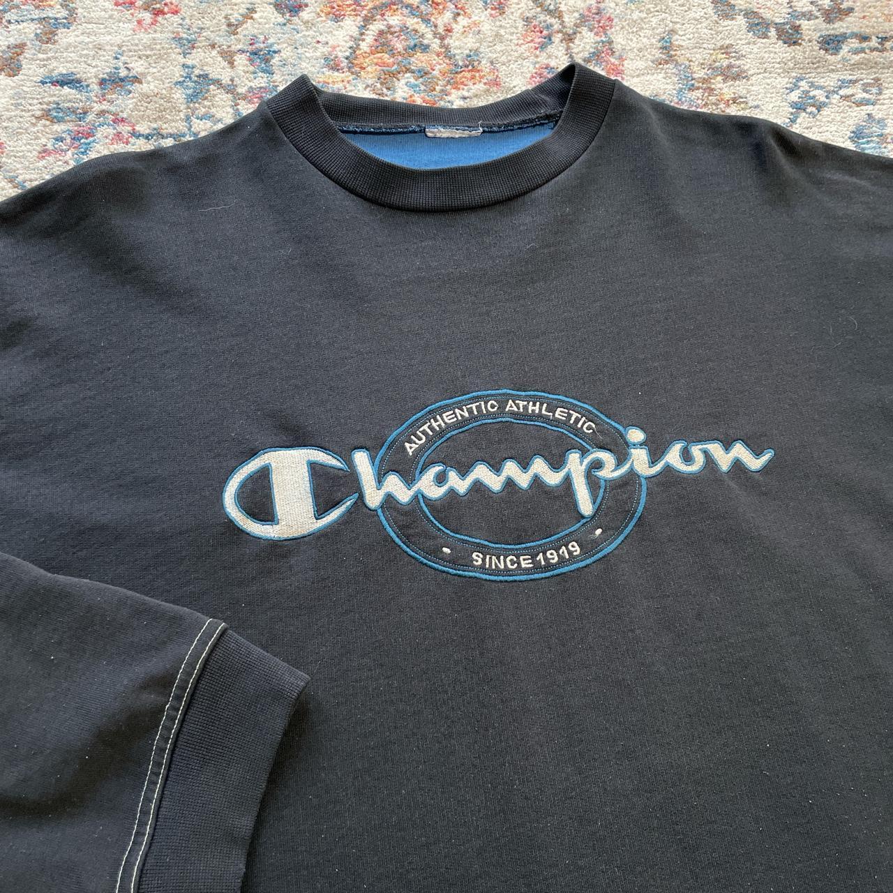 Vintage Champion Black Spell Out Sweatshirt