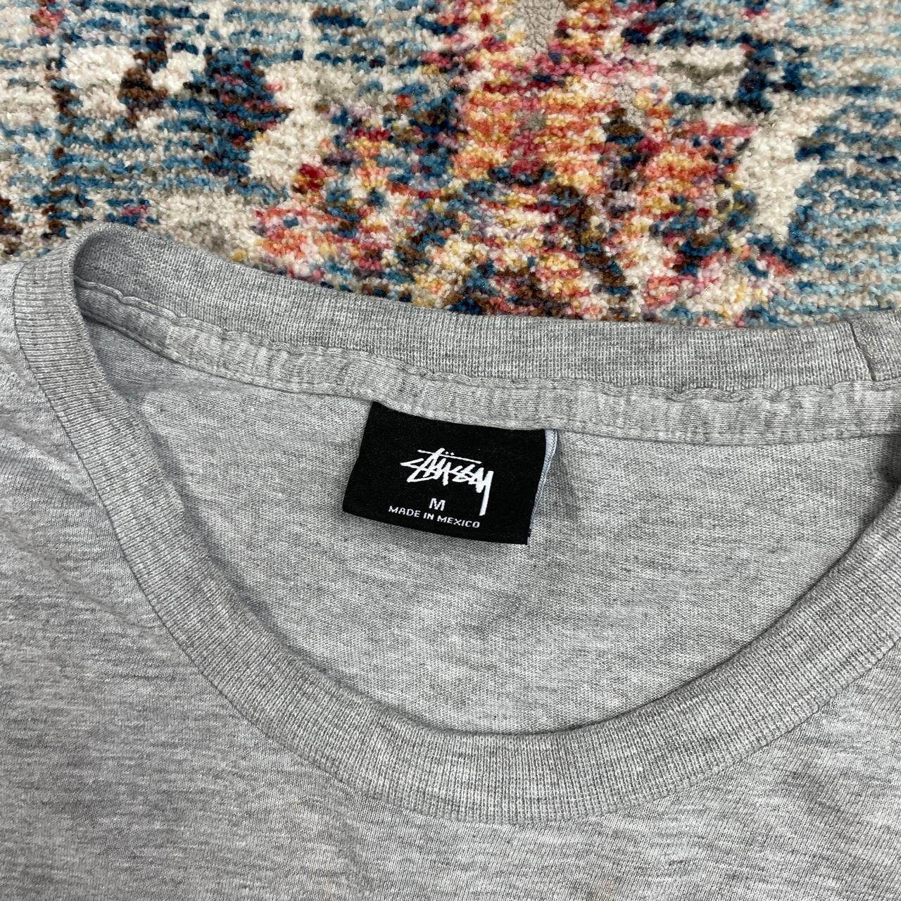 Stussy Grey Spellout T-Shirt